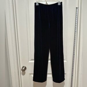 Nina Piccalino women’s waist size 28-30” Deep Blue Velvet Pants. Elastic waist